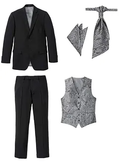 Costume 5 pièces avec gilet et cravate, Regular, bonprix