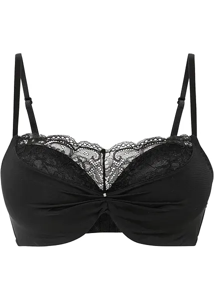 Soutien-gorge push-up avec armatures et dentelle sur le devant