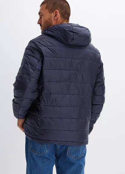 Veste matelassee a capuche pour homme bleu fonce