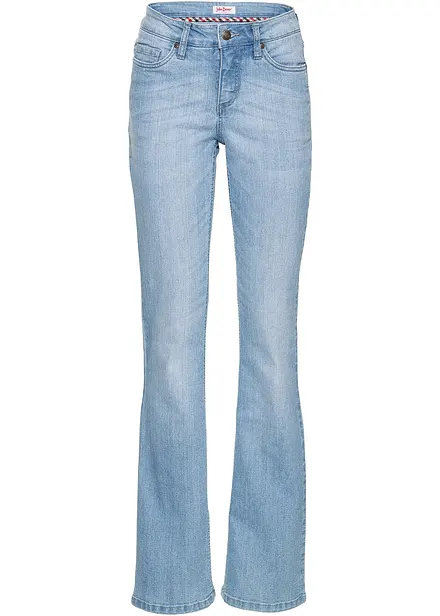 Jean bootcut taille mi-haute, extensible et confortable