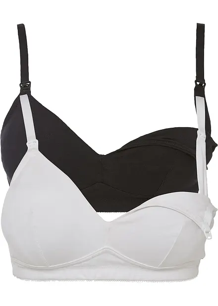 Lot de 2 soutiens-gorge d’allaitement coton sans armatures