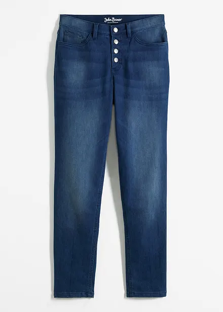 Jean thermique boyfriend taille mi-haute avec intérieur doux