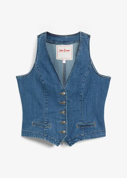 Gilet sans manches en jean extensible