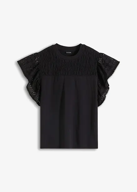 T-shirt à broderies anglaises