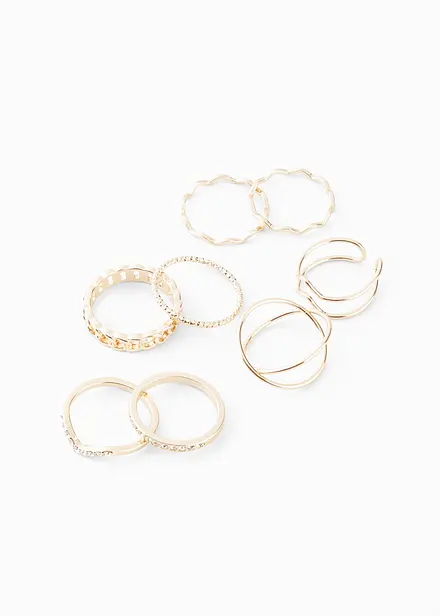 Lot de 8 bagues