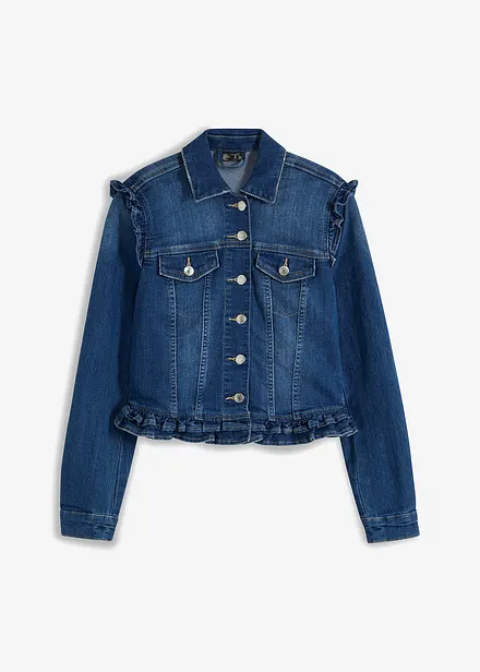 Veste en jean à volants