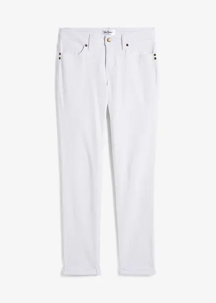 Jean droit taille mi-haute, extensible
