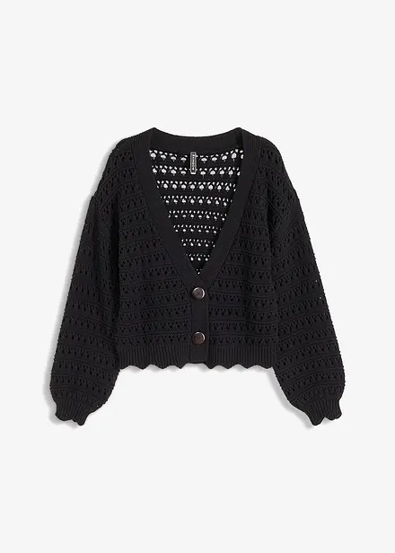 Cardigan ajouré 100% coton