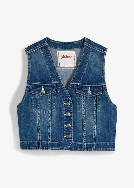 Gilet sans manches en jean extensible