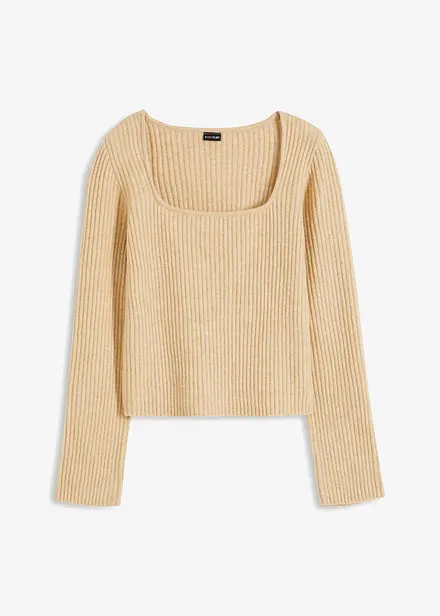 Pull à décolleté carré