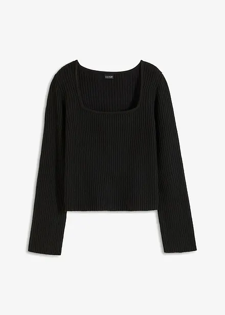 Pull à décolleté carré