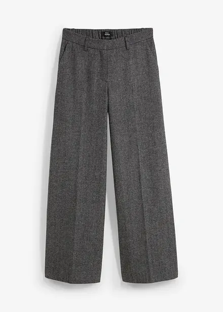 Pantalon en laine motif chevrons