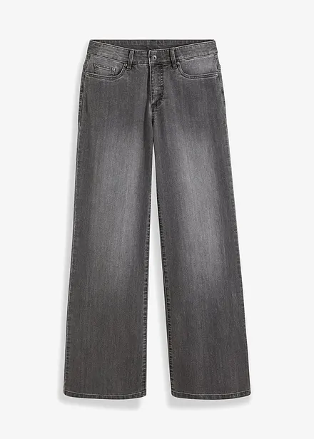 Jean large taille mi-haute, extensible