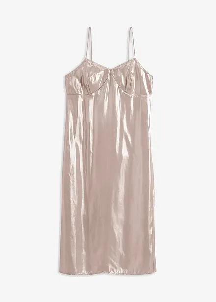 Robe à bretelles fines en satin