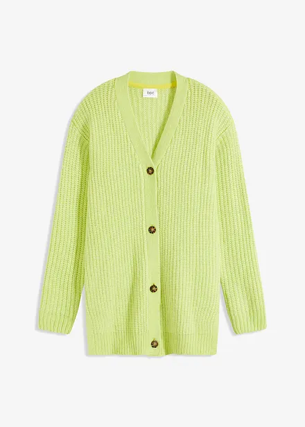 Gilet doux en grosse maille de laine mélangée