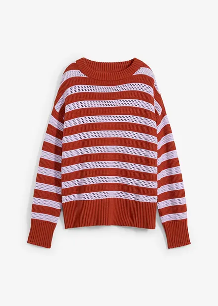 Pull boxy en maille ajourée