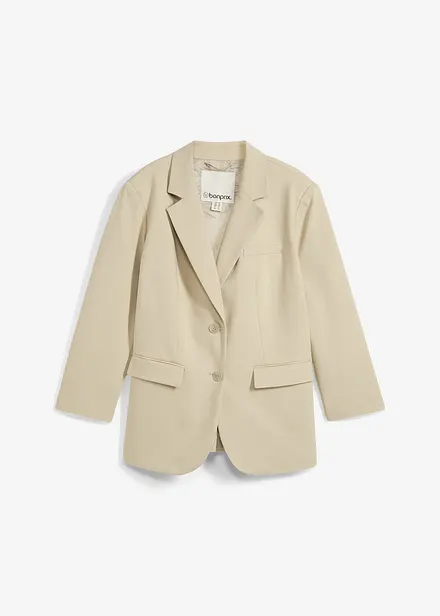 Blazer oversize à épaules légèrement rembourrées