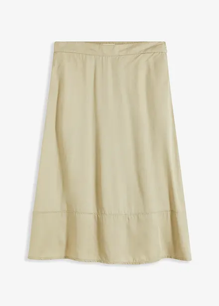 Jupe midi en Lyocell à taille élastiquée