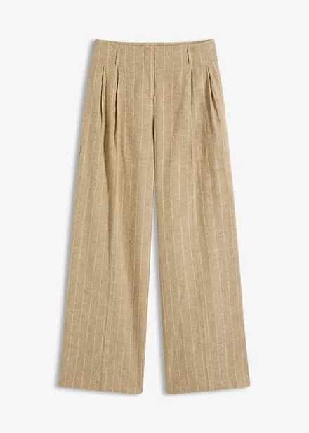 Pantalon à pinces en lin majoritaire