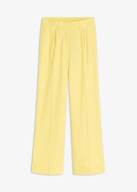 Pantalon palazzo en lin mélangé aérien