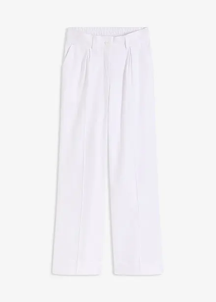 Pantalon palazzo en lin mélangé aérien
