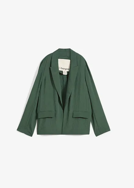 Blazer en viscose mélangée, effet froissé