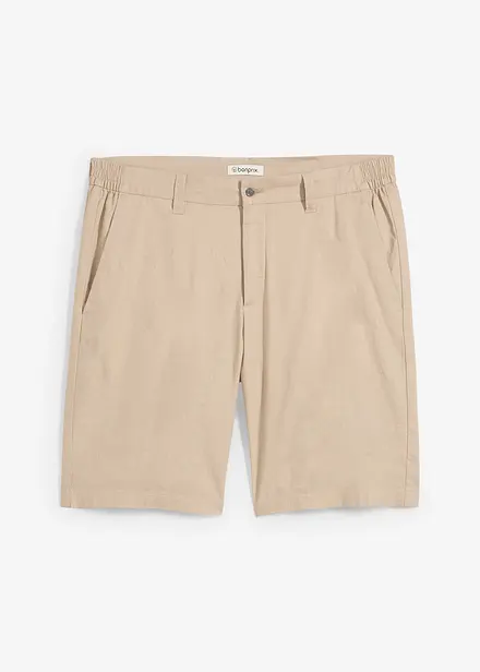Bermuda chino en lin mélangé, Regular