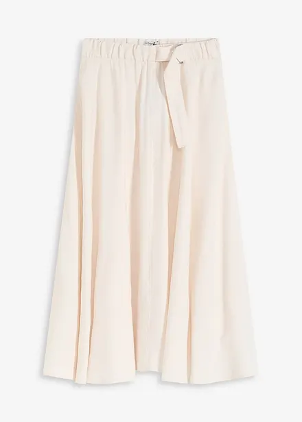 Jupe fluide en twill de viscose mélangée