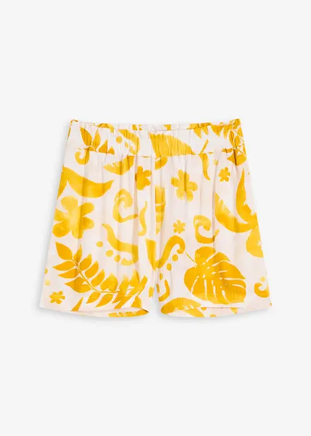 Short imprimé en viscose texturée