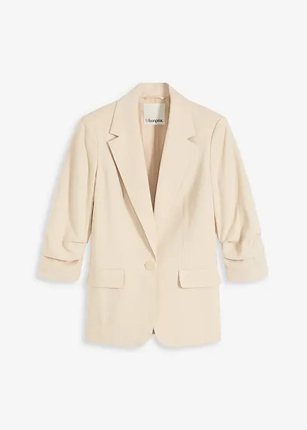 Blazer manches 3/4 ample en viscose