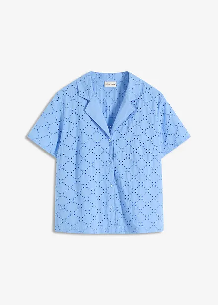 Chemisier tendance en broderie anglaise
