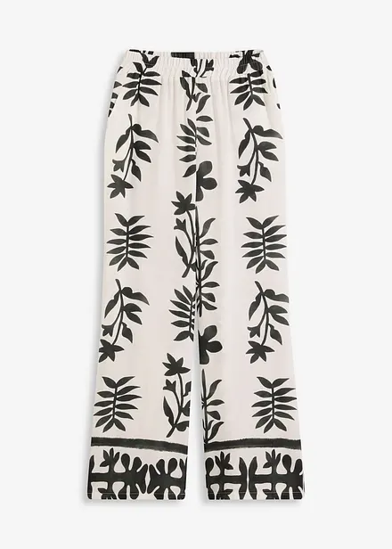 Pantalon imprimé en viscose fluide