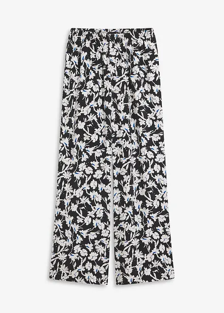 Pantalon palazzo en tissu texturé