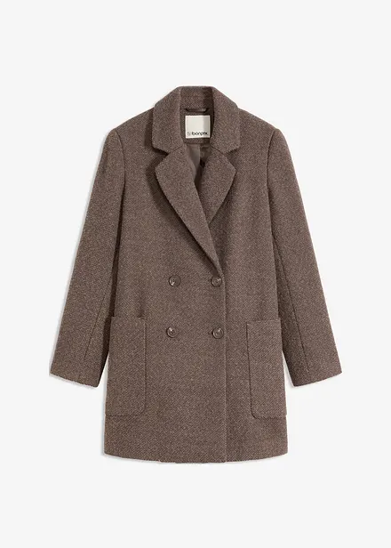 Manteau court aspect laine