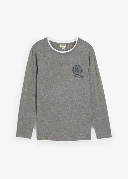 T-shirt manches longues effet superposé