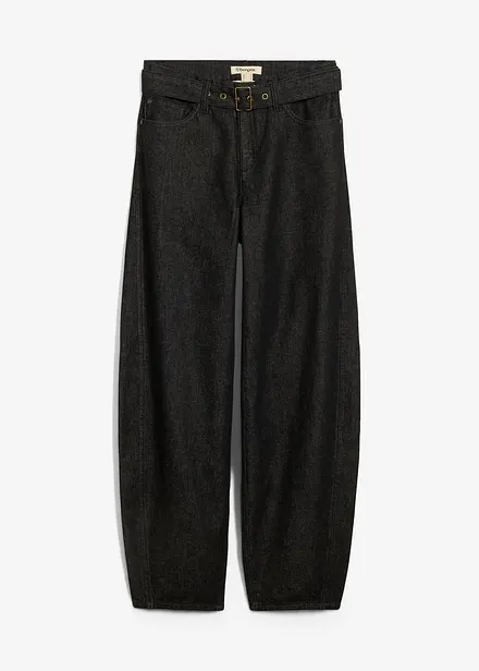 Jean Barrel taille mi-haute avec ceinture