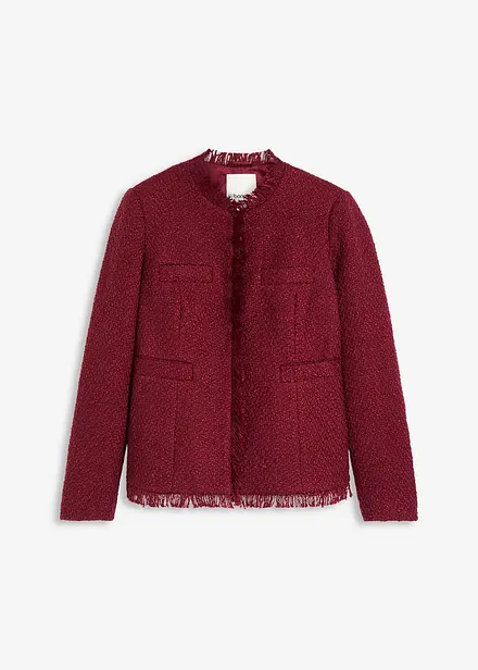 Veste en maille bouclette