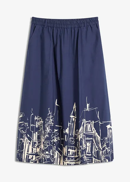 Jupe midi 100% coton