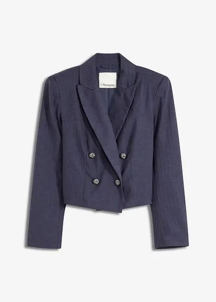 Blazer court avec épaulettes pour une silhouette structurée