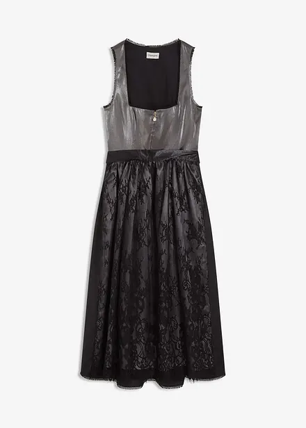 Dirndl avec velours en longueur midi (ens. 2 pces)