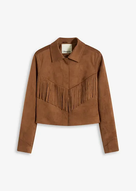 Veste en suédine à franges