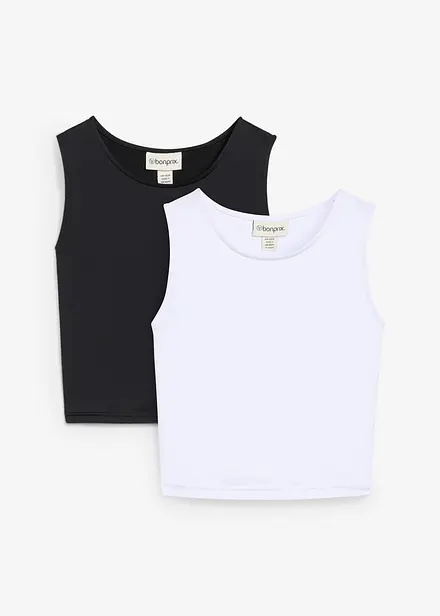 Lot de 2 crop tops ajustés