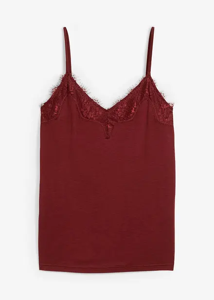 Top avec laine et dentelle