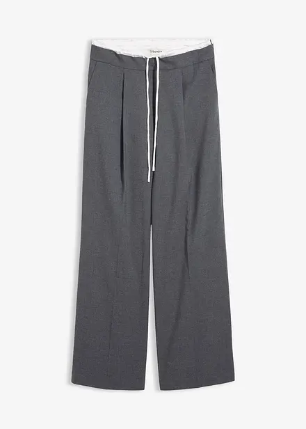 Pantalon large en viscose mélangée