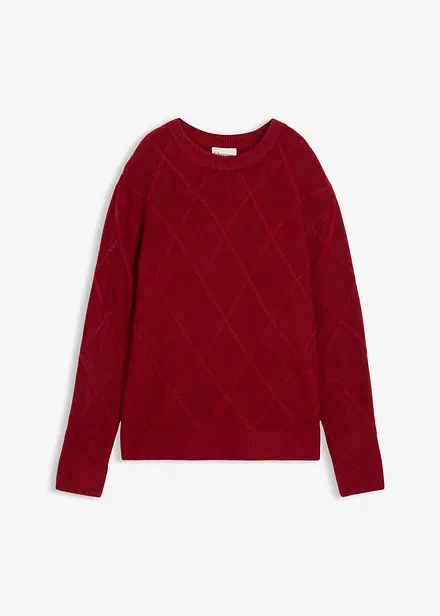 Pull oversize en maille torsadée