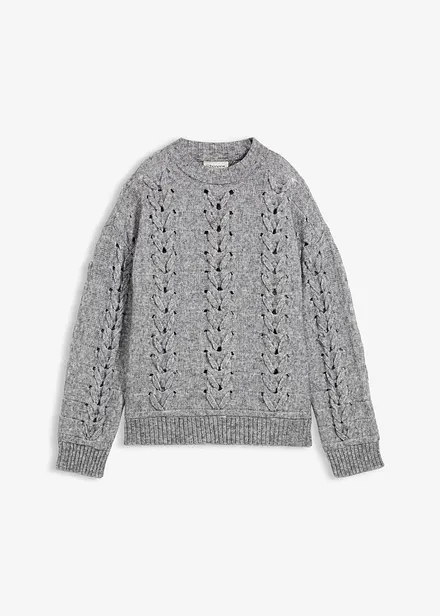 Pull en grosse maille à motif torsadé