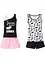 Tops + short + jupe fille (ens. 4 pces.), bonprix