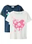 Lot de 2 T-shirts fille en coton, bonprix