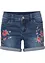 Short en jean brodé, bonprix