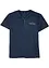 T-shirt col tunisien, aspect délavé, 100% coton, bonprix